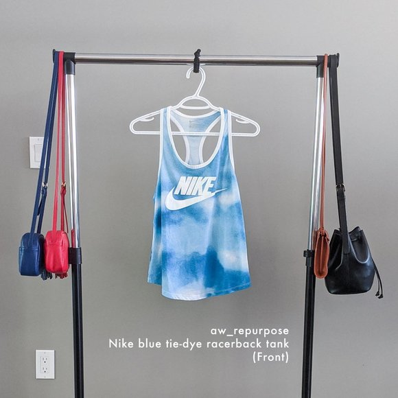 Nike Green/Blue Tie-Dye Racerback Tank Women Small - Picture 8 of 11
